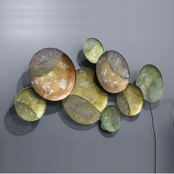 Aurora Circles LED Iron Wall Art - ArtyCraftz.com