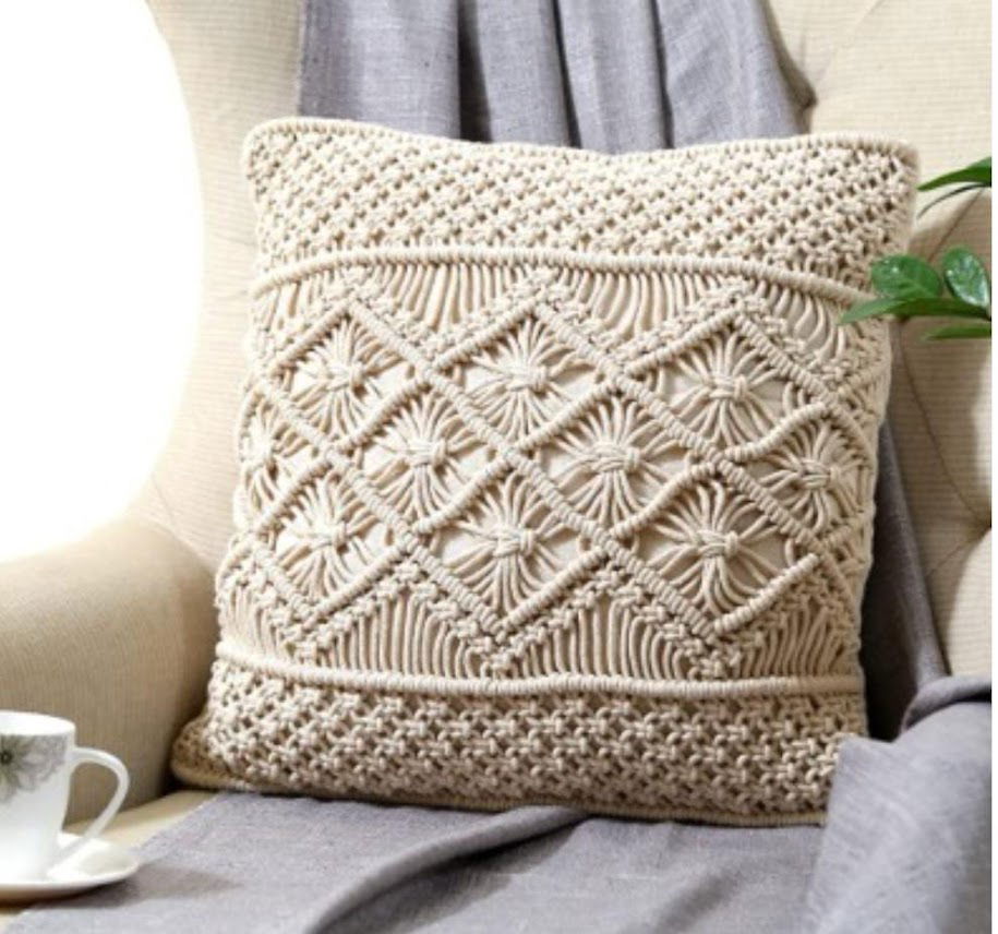 Macrame Cushion Cover - ArtyCraftz.com