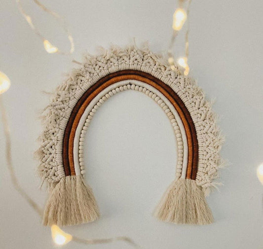 Macrame Rainbow with Beads and Garland - ArtyCraftz.com