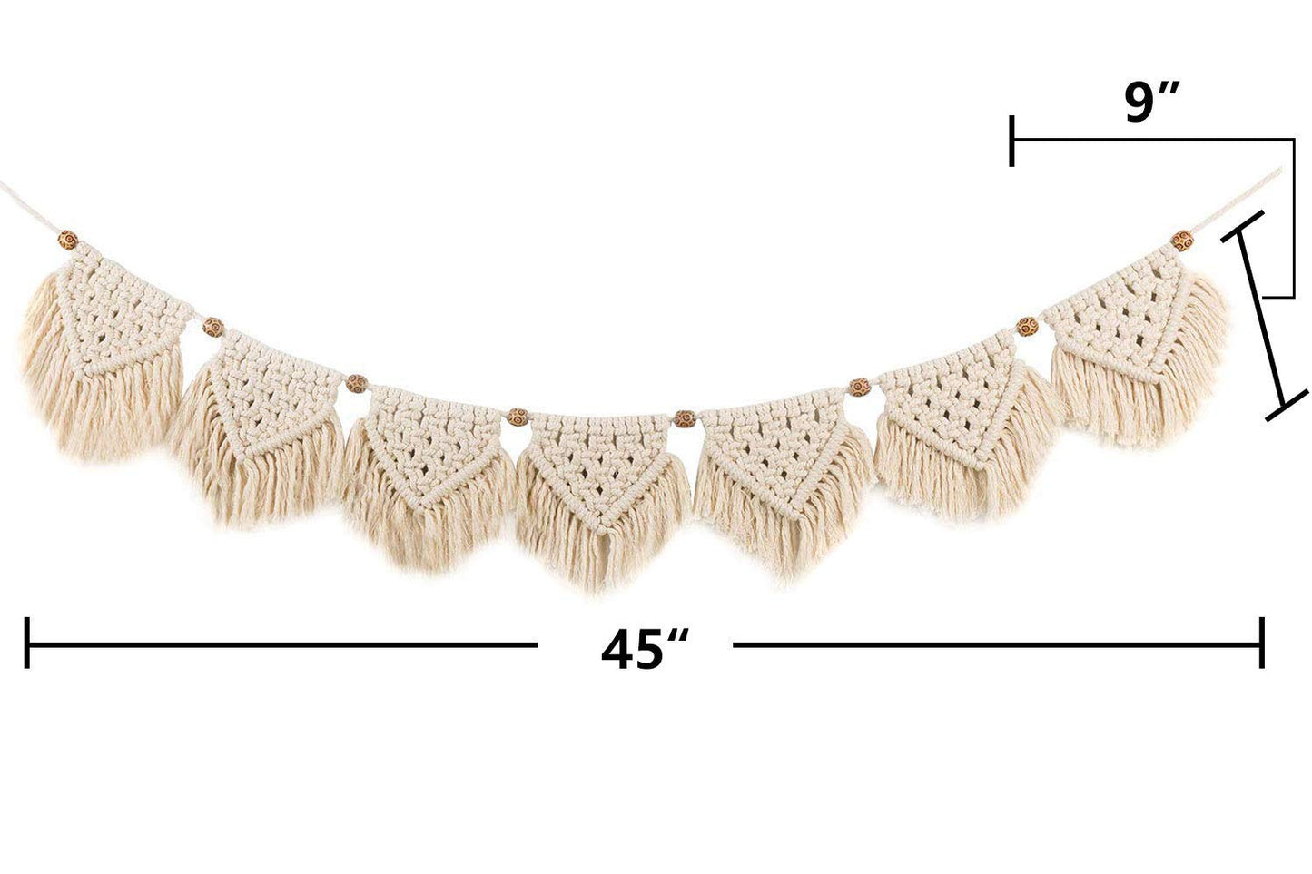 Macrame Woven Wall Hanging Fringe Garland Banner-ArtyCraftz.com