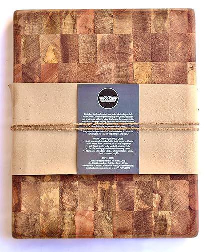 Mango Wood End Grain Cutting Board Natural Finish with Food Grade Mineral - ArtyCraftz.com