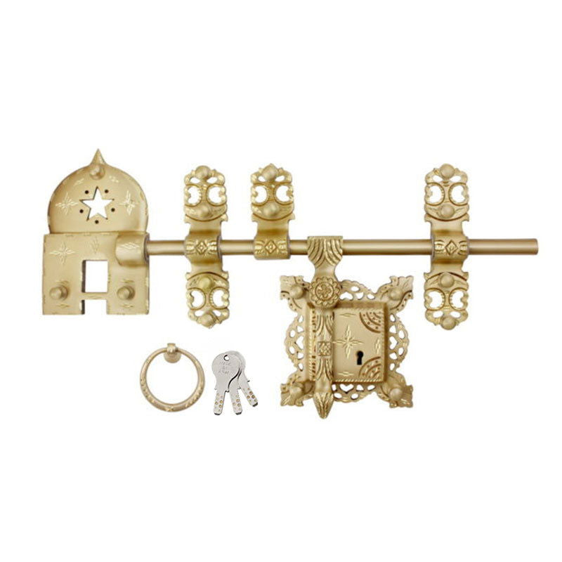 Manichitratazhu Mini Aldrop Mosque Head with Brass Matte Finish 16 mm Thick and 16-inch Wide Rod - ArtyCraftz.com
