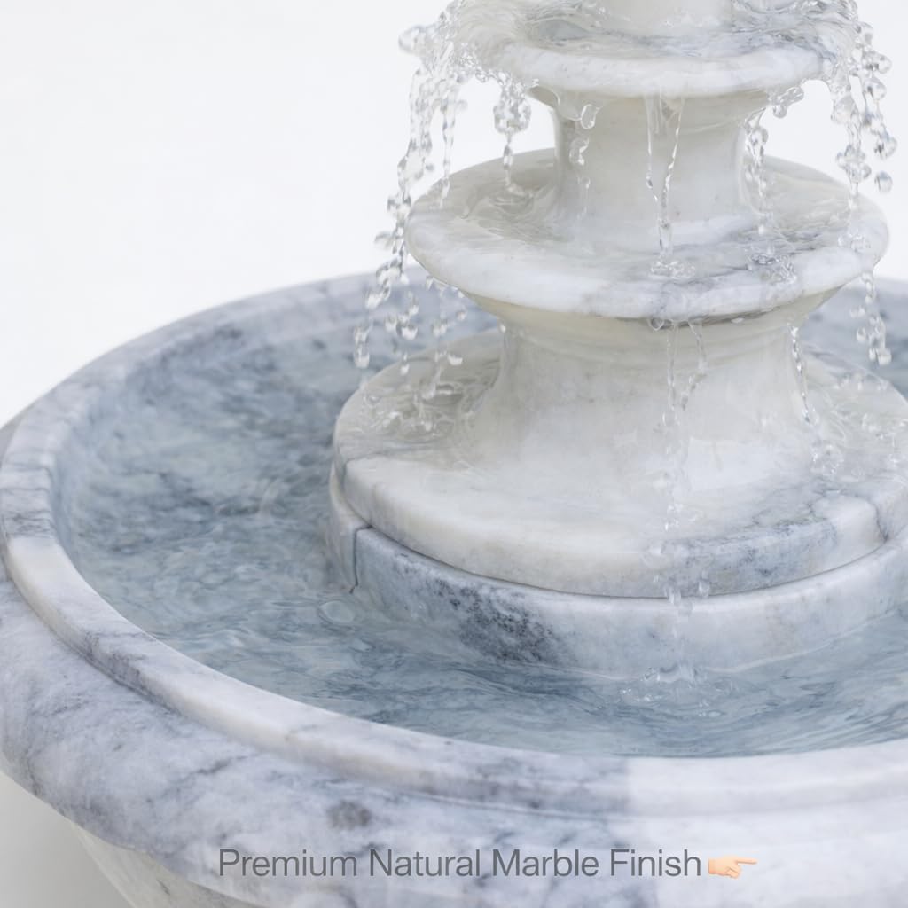 Marble Water Fountain 15 Inch-ArtyCraftz.com