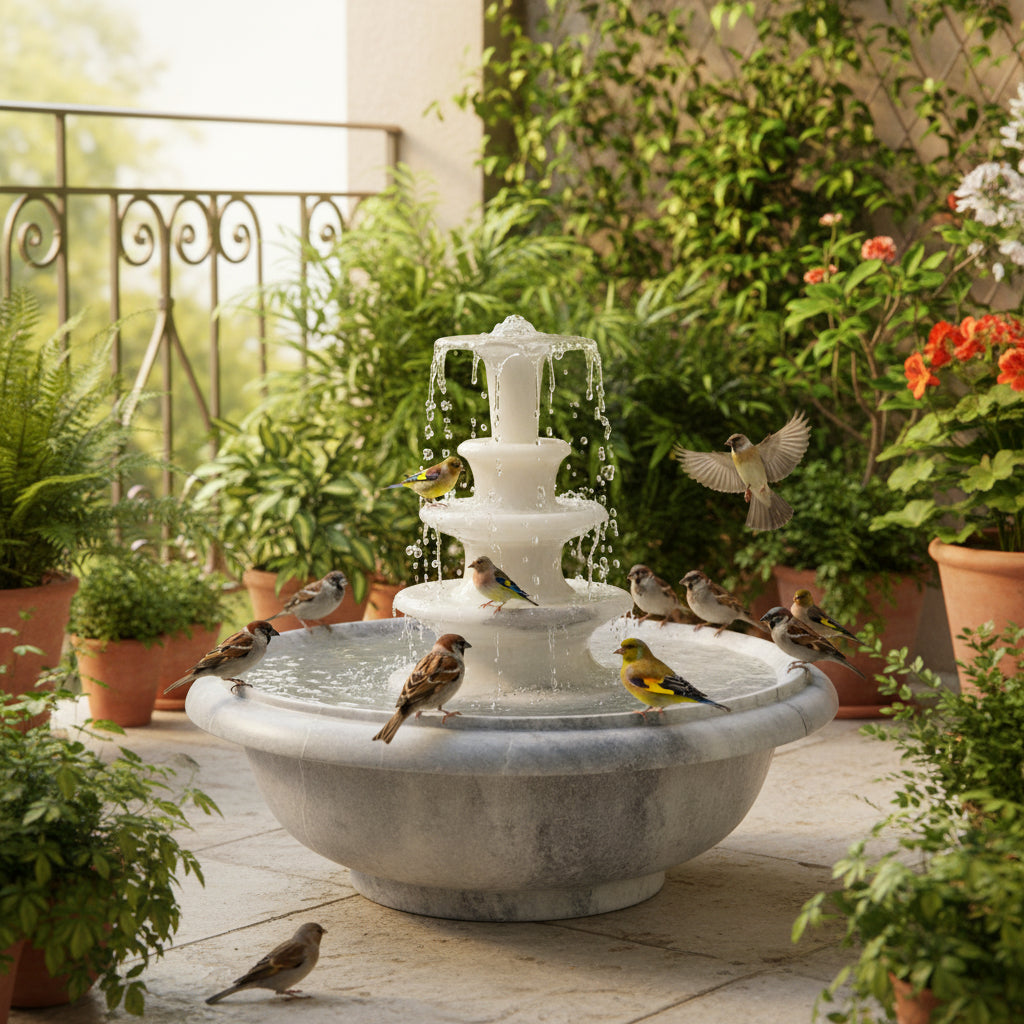 Marble Water Fountain 15 Inch-ArtyCraftz.com