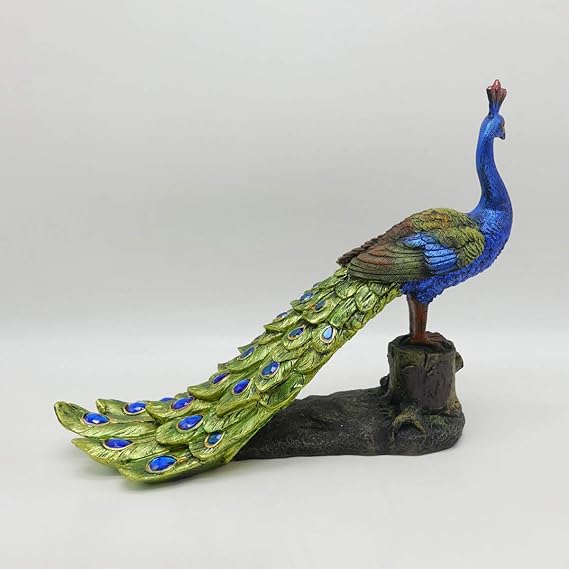 `Mayur Peacock Polyresin Figurine Showpiece - ArtyCraftz.com