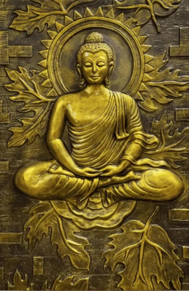 Meditating Gautam Buddha Resin Wall Mural-ArtyCraftz.com