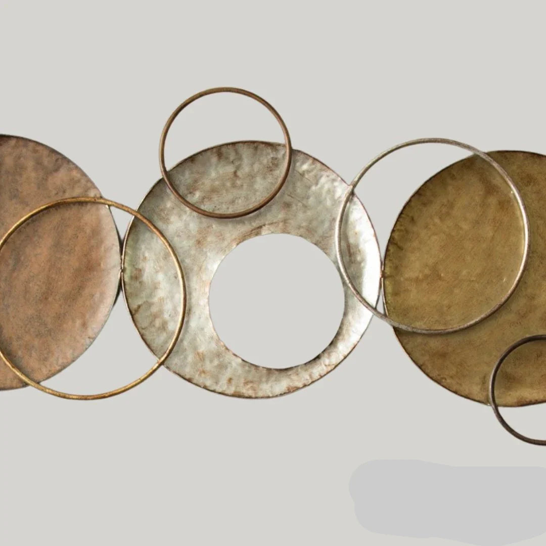 Multiple Circle Antique Look Wall Art