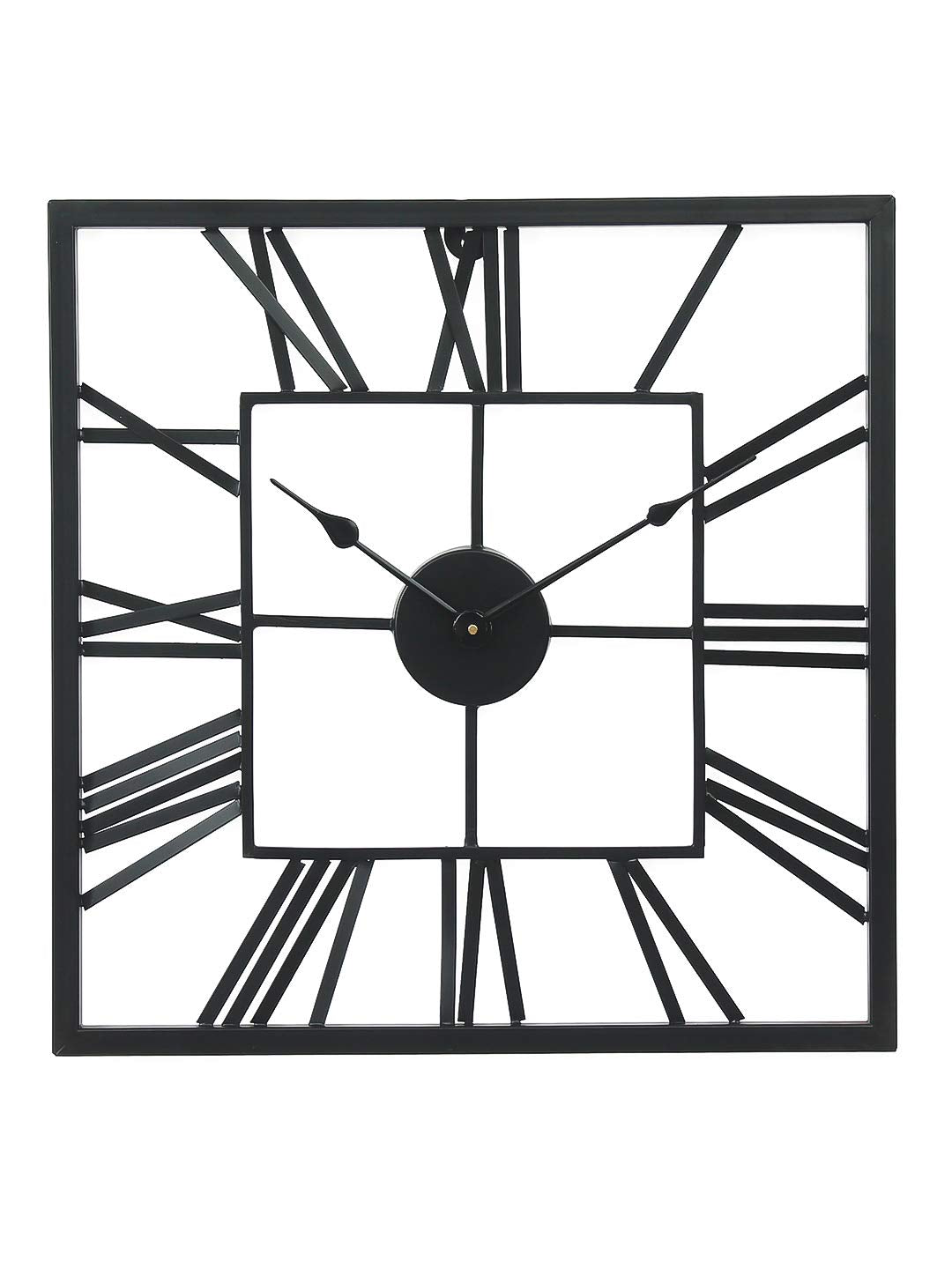 Metal Square Vintage Silent Chic Wall Clock -ArtyCraftz