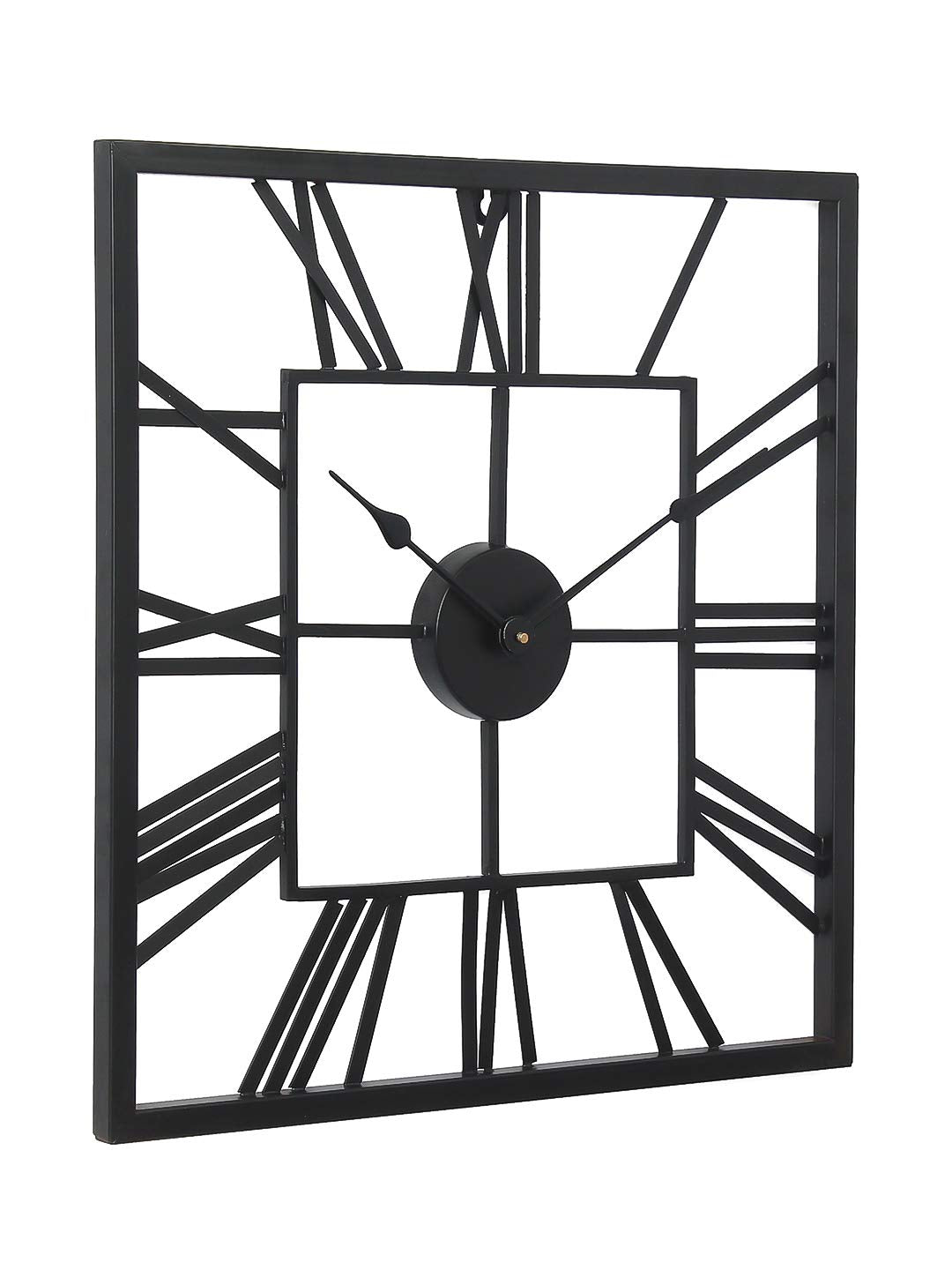 Metal Square Vintage Silent Chic Wall Clock -ArtyCraftz