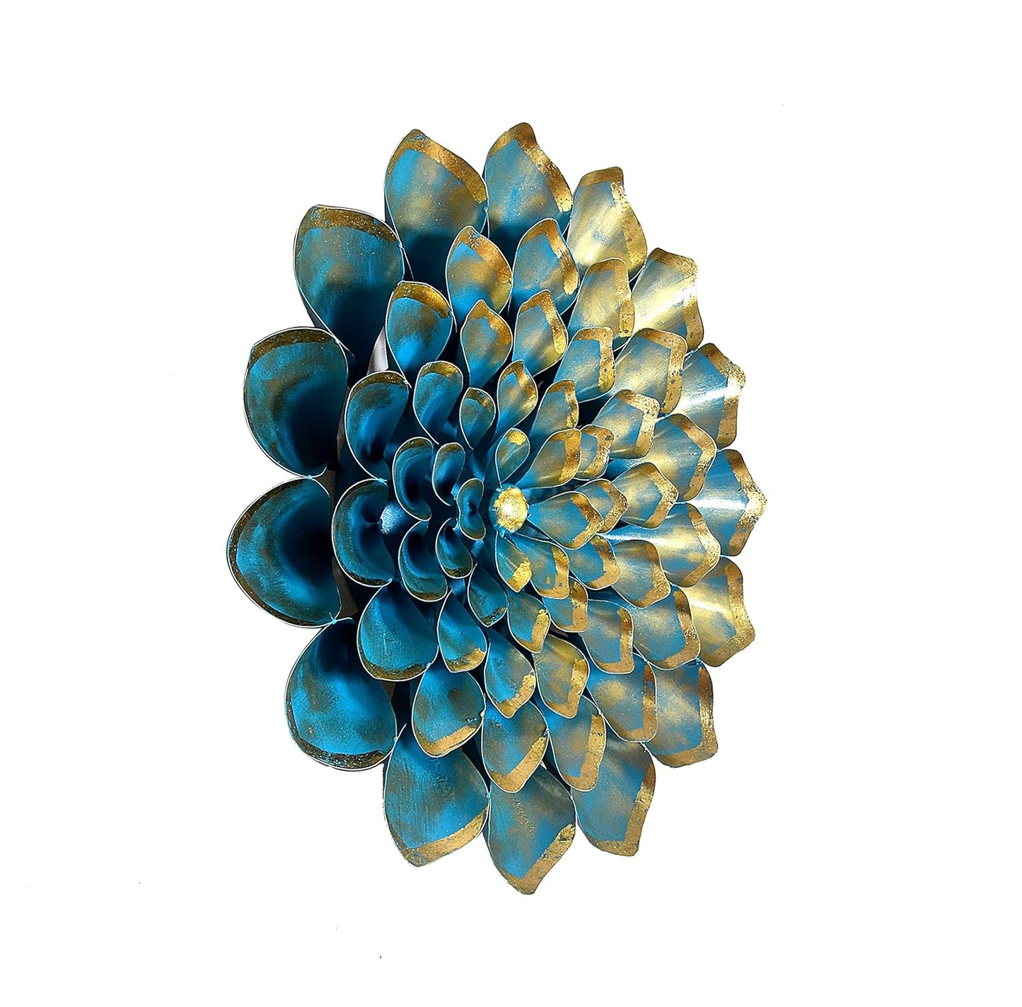 Metal Blue Lotus Petals Wall Art-ArtyCraftz.com