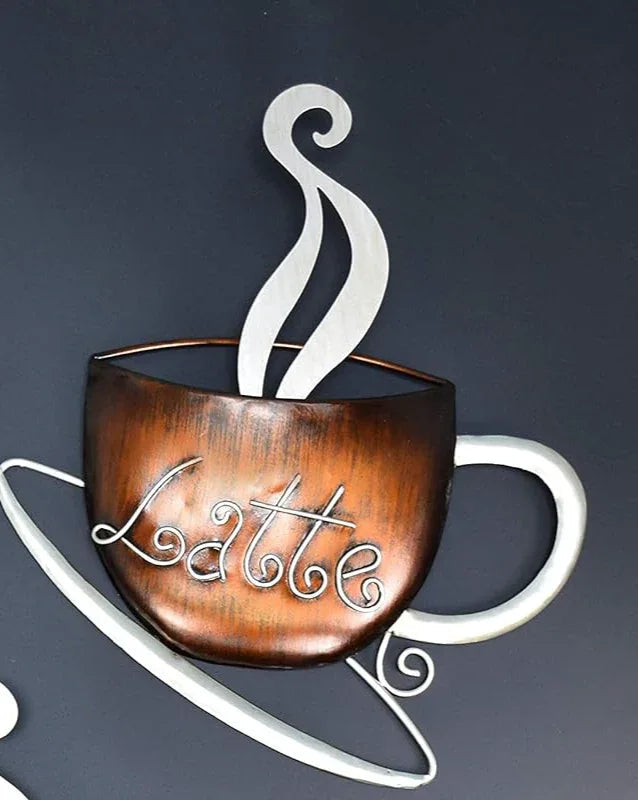 Metal Coffee Cup Wall Decor