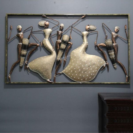 Metal Dancing Lady Frem Showpiece For Home And Bedroom Decoration - ArtyCraftz.com