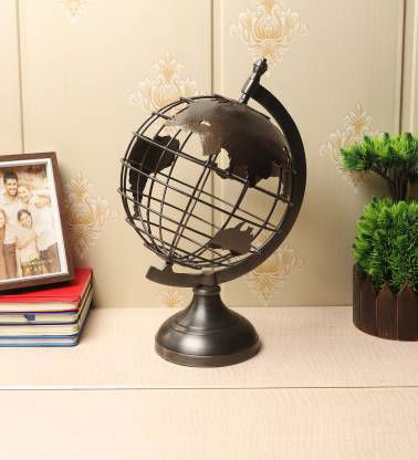 Metal Decorative 8 Inch Globe Brown - ArtyCraftz.com