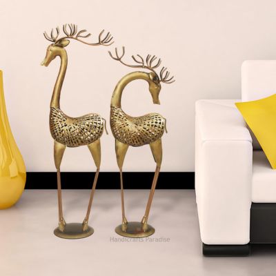 Metal Deer Showpiece Candle Holder