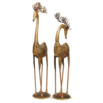 Metal Deer Showpiece Candle Holder