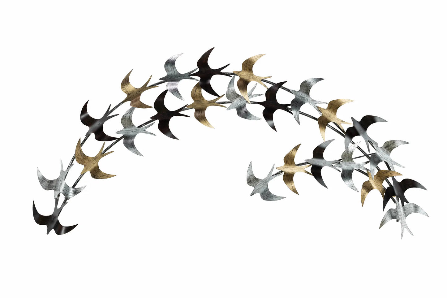 Metal Flying Swallows Wall Art