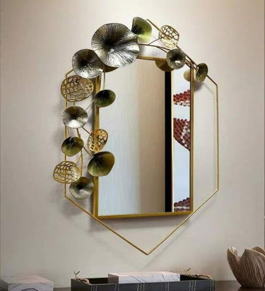 Metal Geometric Dimensional Wall Mirror-ArtyCraftz.com