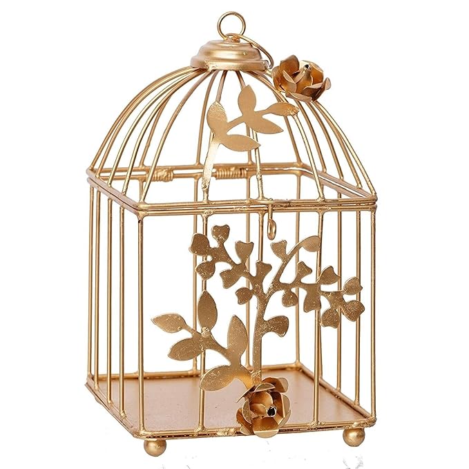 Metal Iron Bird Cage T- Light Holder