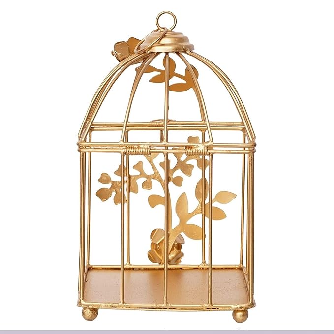 Metal Iron Bird Cage T- Light Holder