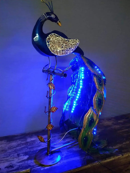 Metal Peacock with Led for Showpiece - ArtyCraftz.com