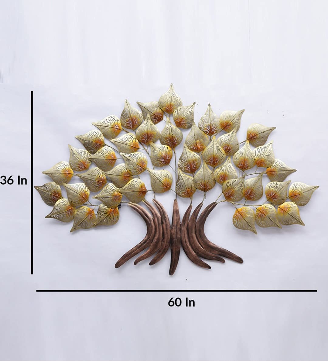 Metal Pipal Tree with LED Wall Art-ArtyCraftz.com