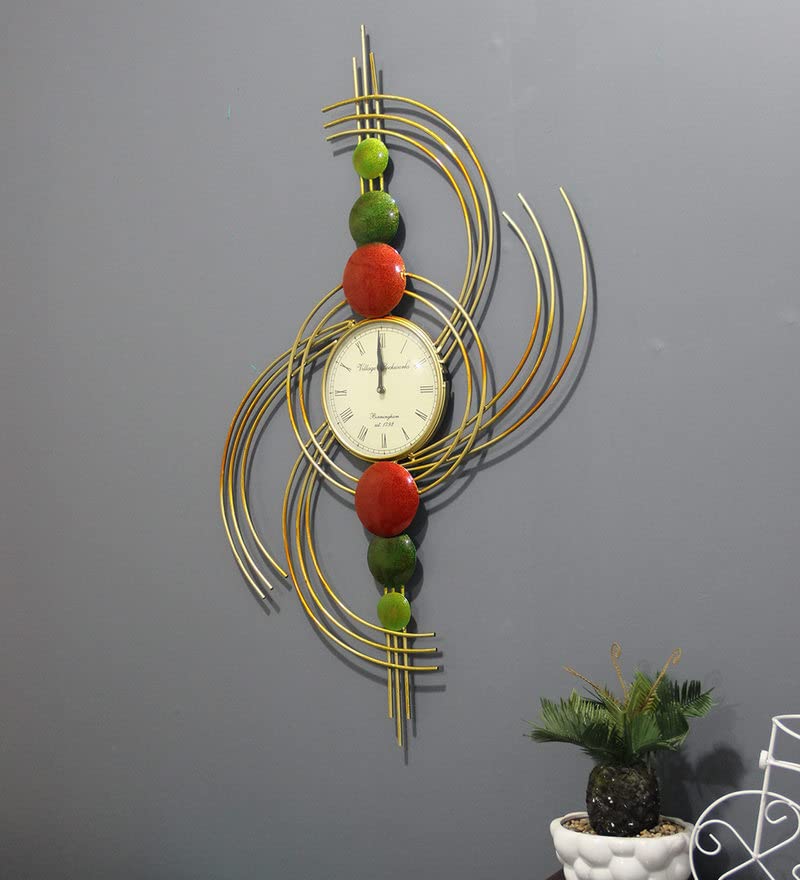 Metal Quirky Sun Wall Clock-ArtyCraftz.com