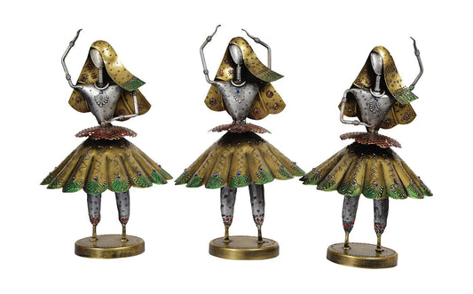 Metal Rajasthani Village Ladies Figurines - ArtyCraftz.com