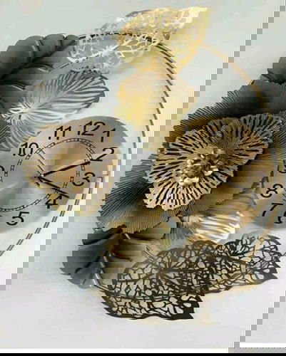 Metal Round Brich Flower Wall Clock - ArtyCraftz.com