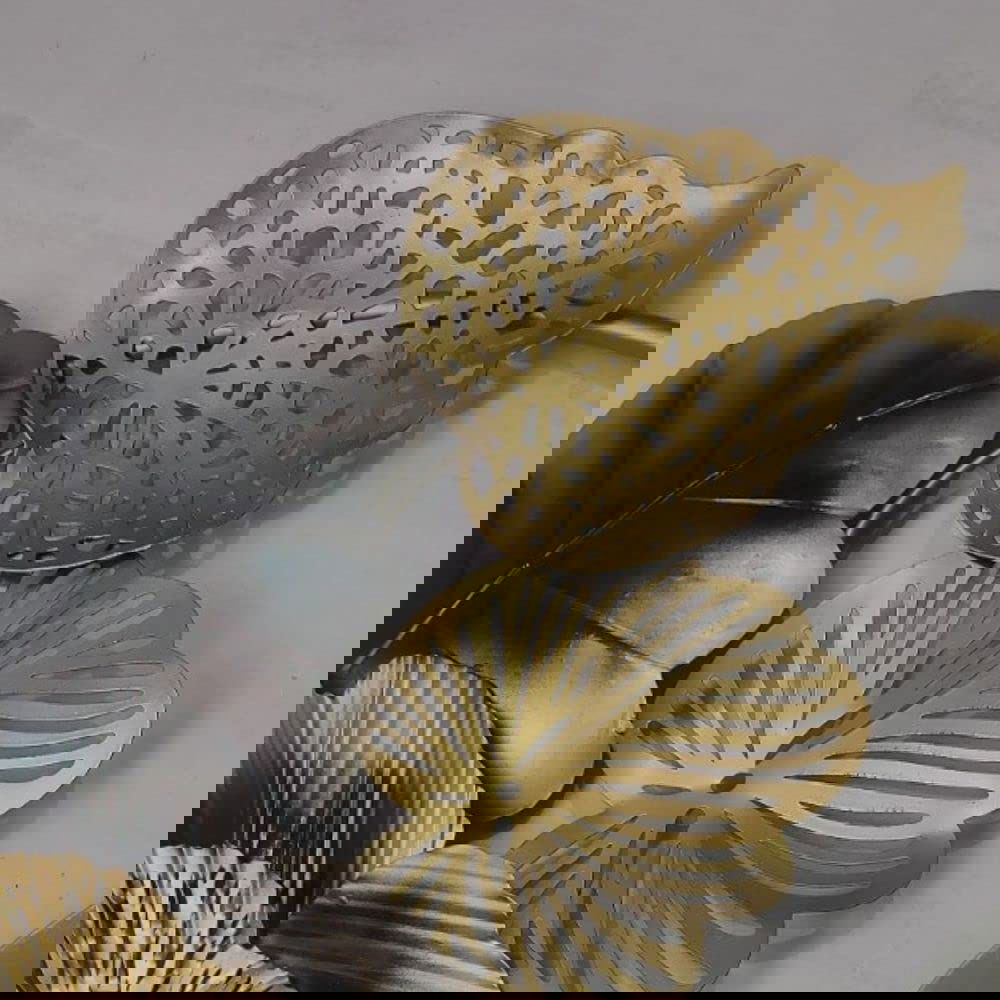 Metal Round Brich Flower Wall Clock - ArtyCraftz.com