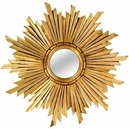 Metal Sunburst Strips Wall Mirror-ArtyCraftz.com