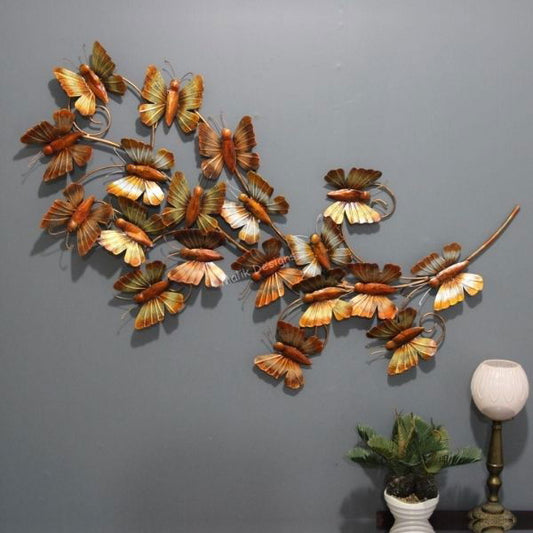 Metal Swarm of Butterflies Wall Art-ArtyCraftz.com