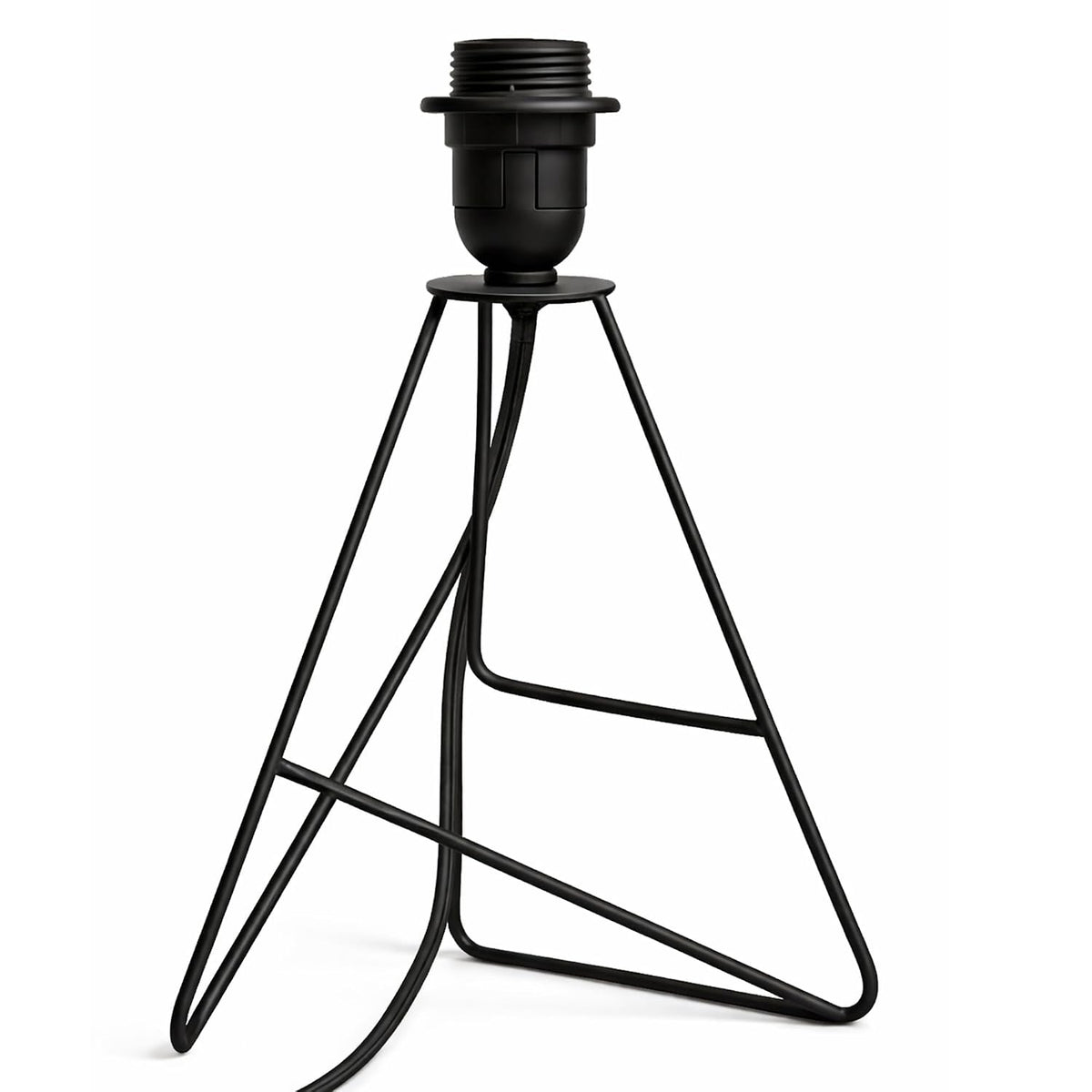 Metal Table Lamp with Black Base and Premium White Fabric Lampshade-artycraftz.com