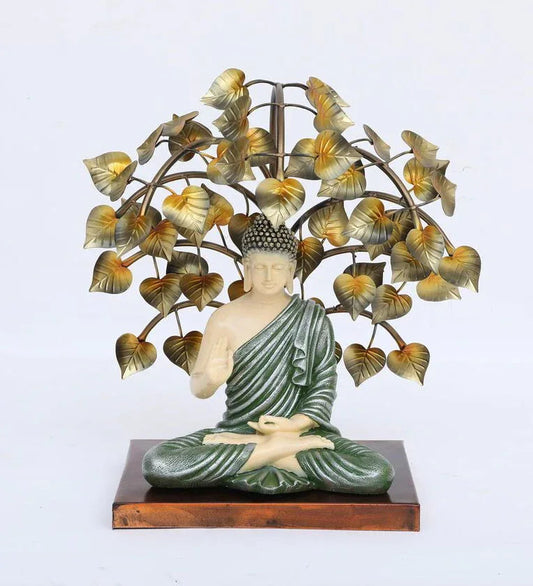 Metal Tree With Buddha Idol - ArtyCraftz.com
