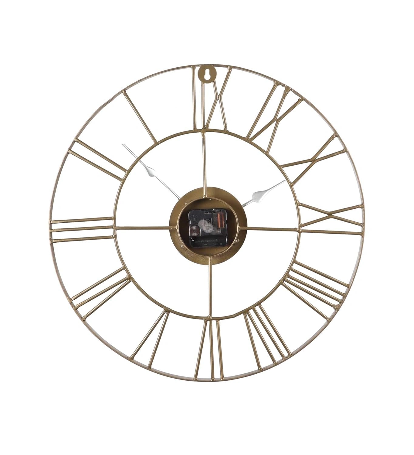 Metal Wall Decor Clock 18 inch, Gold - ArtyCraftz.com