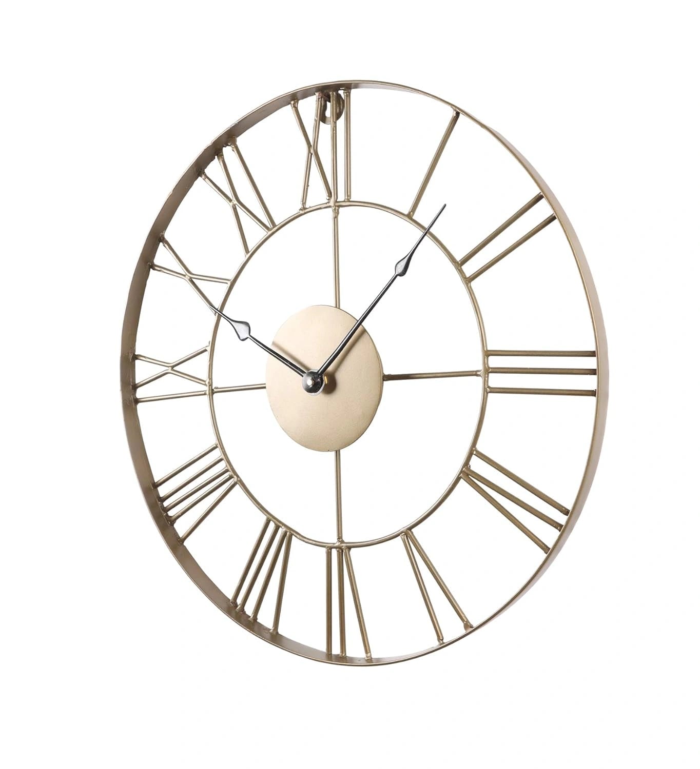 Metal Wall Decor Clock 18 inch, Gold - ArtyCraftz.com