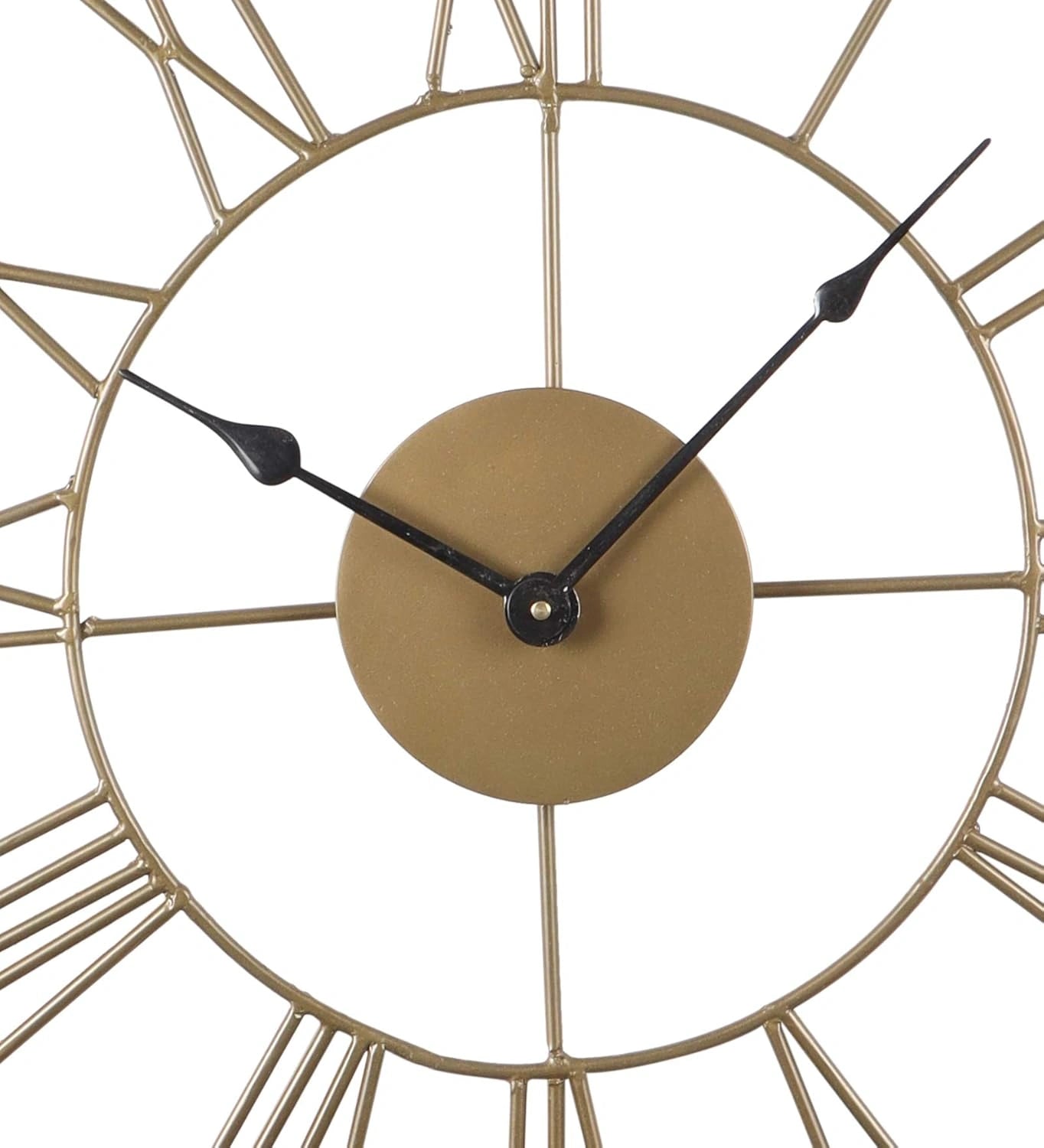 Metal Wall Decor Clock 18 inch, Gold - ArtyCraftz.com