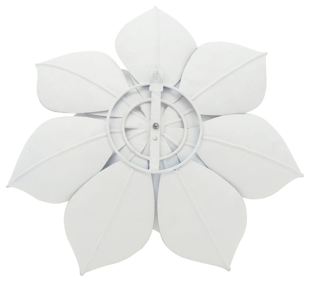 Metal White Lotus Wall Art-ArtyCraftz.com