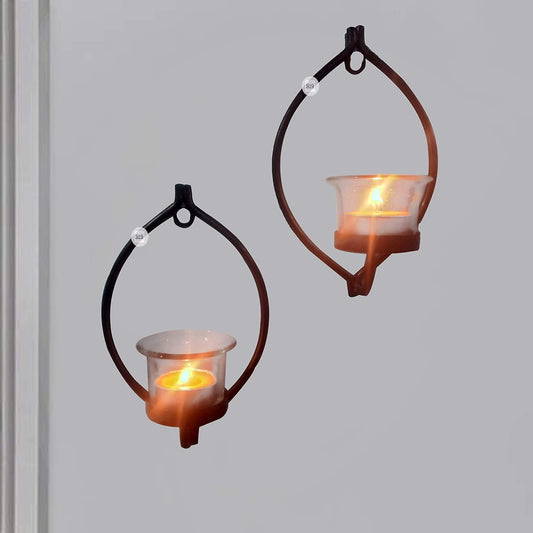 Modern Iron Wall Sconce Candle Holder