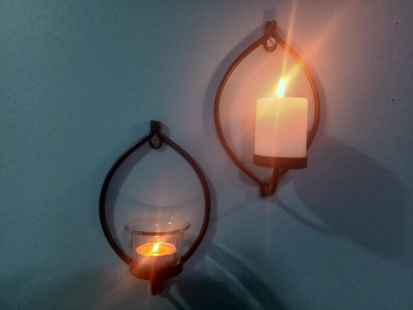 Modern Iron Wall Sconce Candle Holder