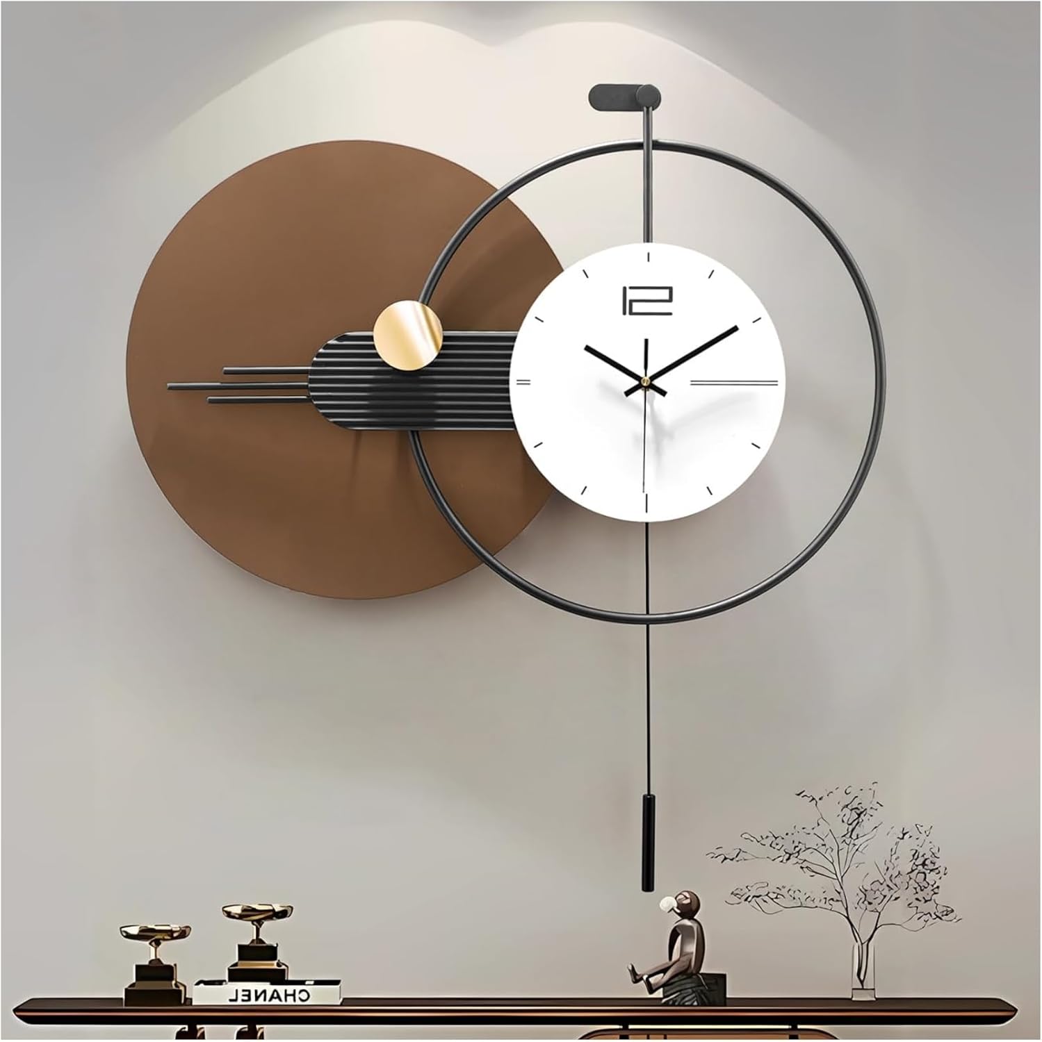 Modern Abstract Designer Wall Clock-ArtyCraftz.com