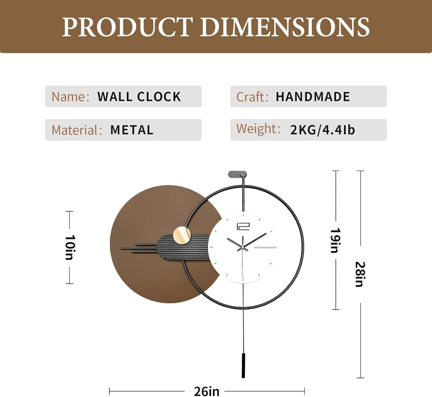 Modern Abstract Designer Wall Clock-ArtyCraftz.com