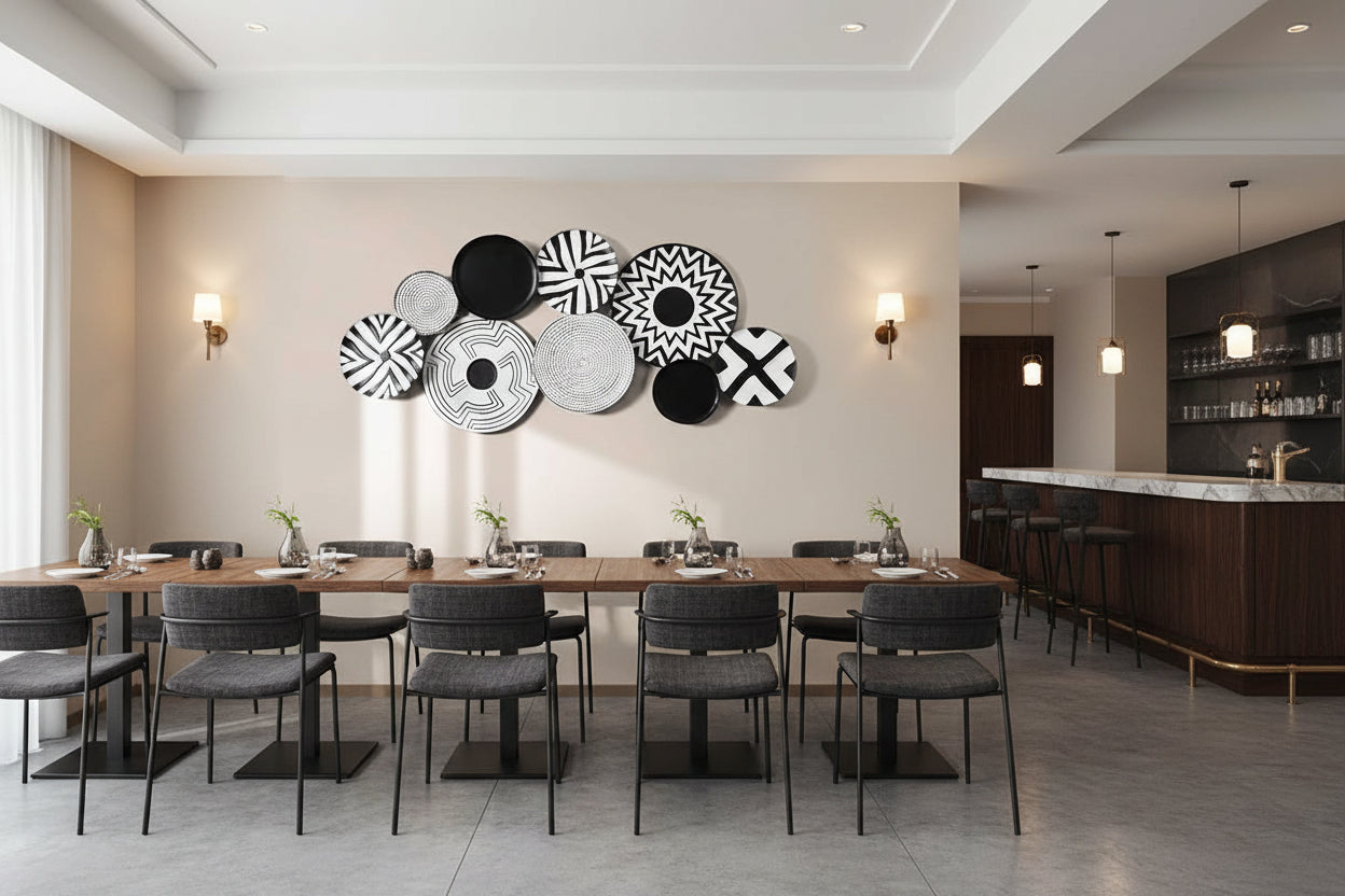 Modern Black White Iron Wall Art Decor -ArtyCraftz.com