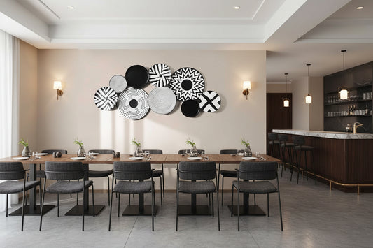 Modern Black White Iron Wall Art Decor -ArtyCraftz.com