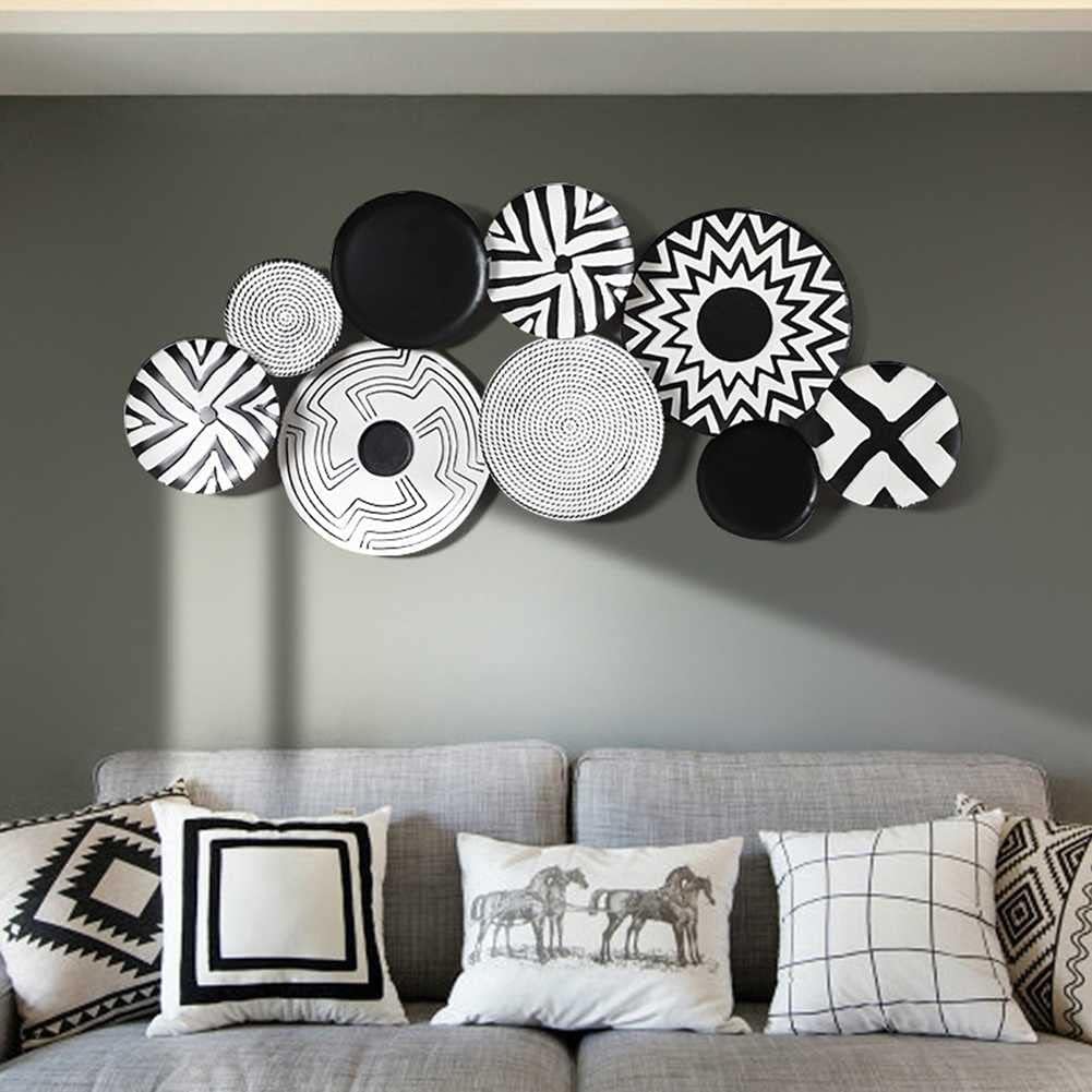 Modern Black White Iron Wall Art Decor -ArtyCraftz.com