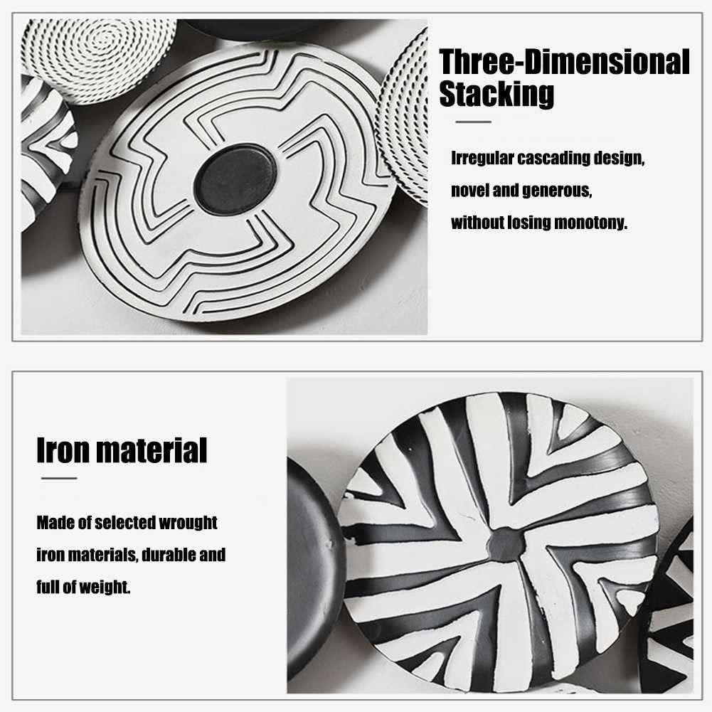 Modern Black White Iron Wall Art Decor -ArtyCraftz.com