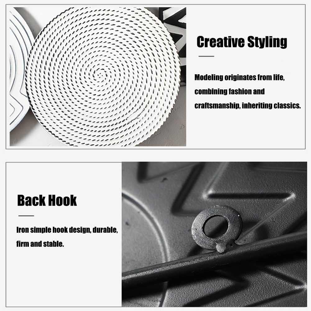 Modern Black White Iron Wall Art Decor -ArtyCraftz.com