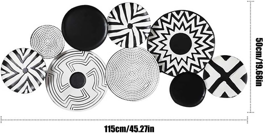 Modern Black White Iron Wall Art Decor -ArtyCraftz.com