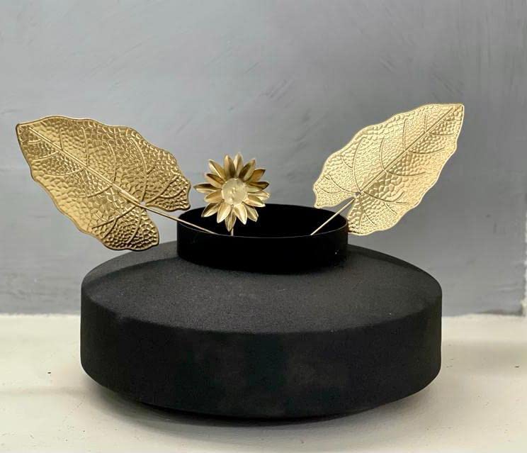 Modern & Elegant Textured Black Metal Vase-ArtyCraftz.com