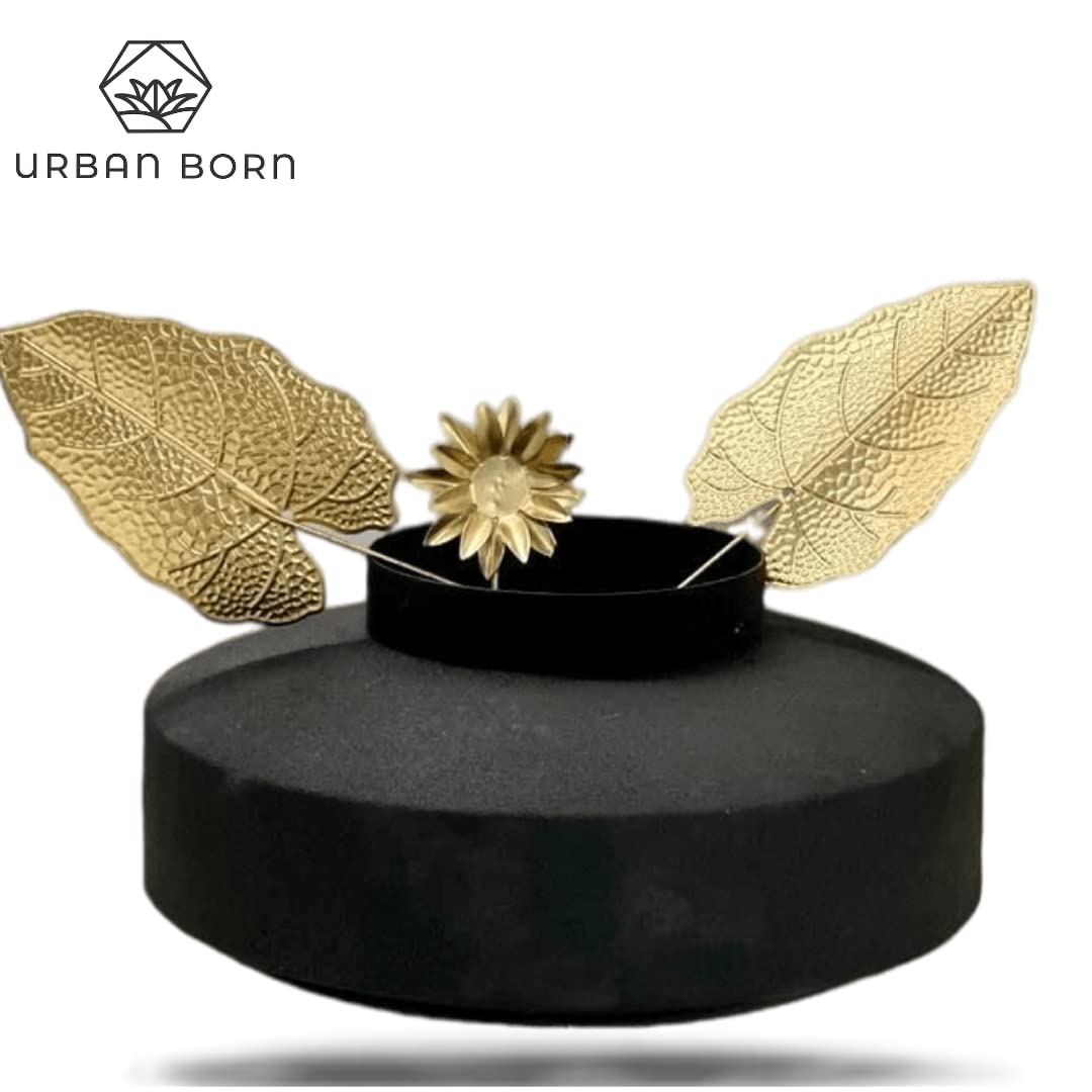 Modern & Elegant Textured Black Metal Vase-ArtyCraftz.com