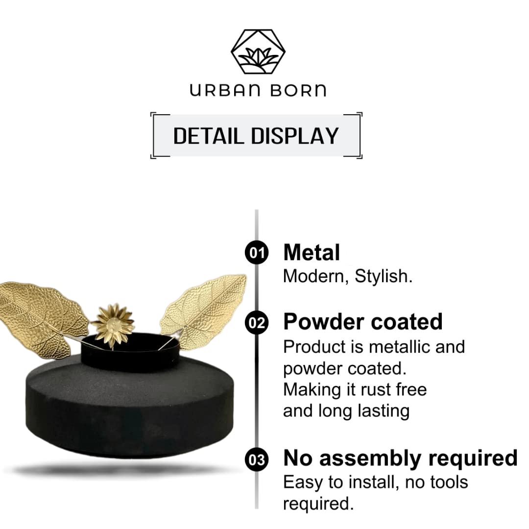 Modern & Elegant Textured Black Metal Vase-ArtyCraftz.com